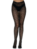 "Zebra Net Tights - One Size - Black LA-9722BLKOS"