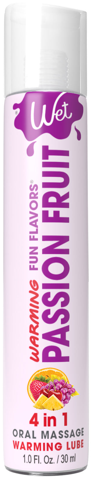 "Wet Warming Fun Flavors - Passion Fruit - 4 in 1 Lubricant 1 Oz WT20412"