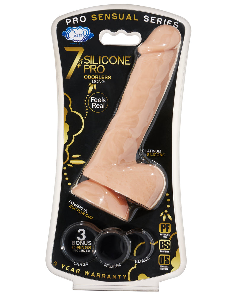 7 Inch Silicone Pro Odorless Dong - Flesh