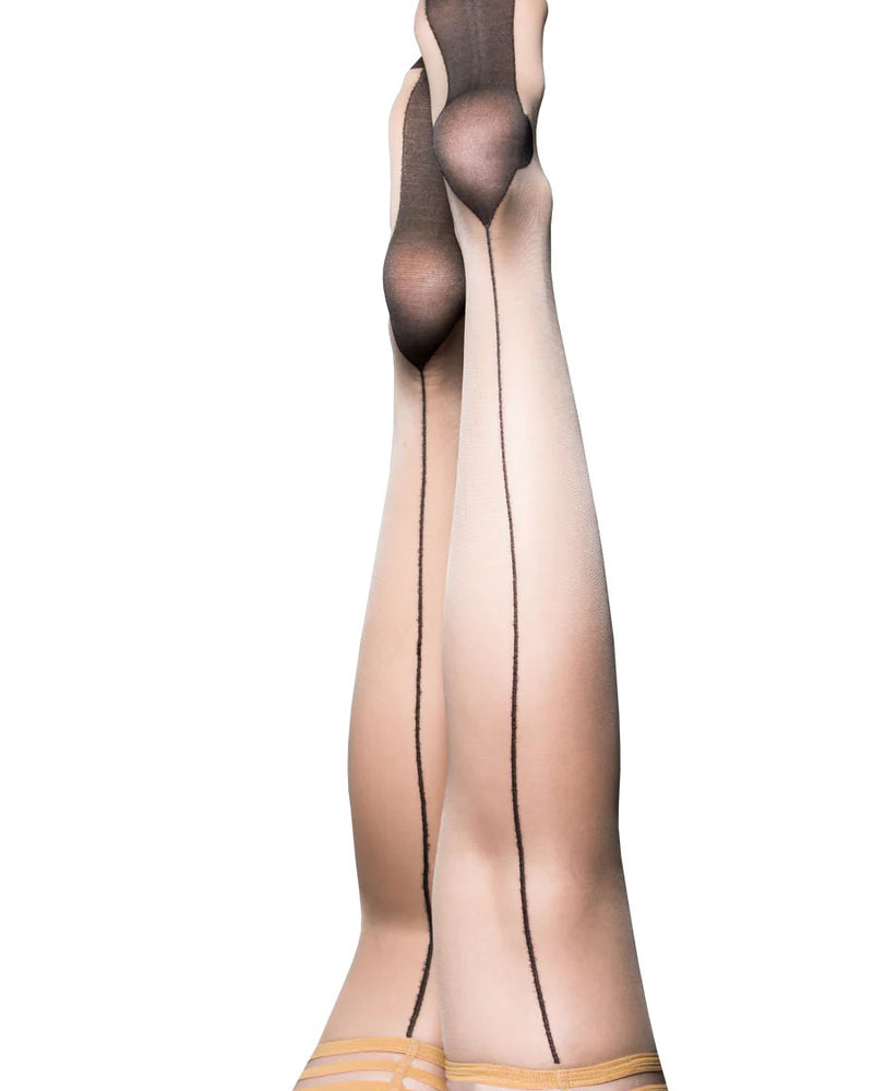"Ruby - Cuban Heel Thigh High - Size a - Nude KX-1318A-NUD-A"