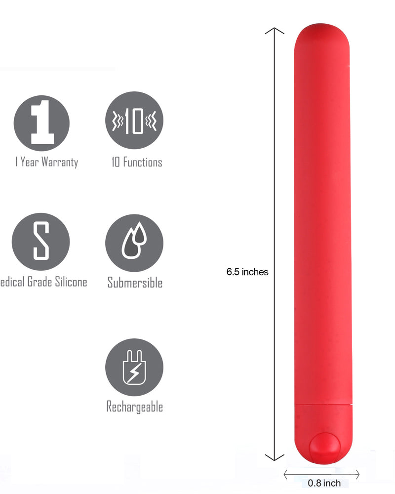 "Abbie X-Long Super Charged Bullet - Red MTMA332R2"
