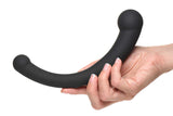 10x Vibra-Crescent Silicone Dual Ended Dildo - Black