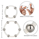 "Steel Beaded Silicone Ring Set SE1437302"