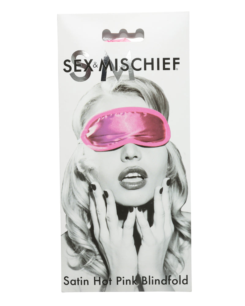 "Sex and Mischief Satin Blindfold - Hot Pink SS100-04"