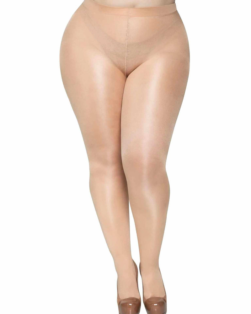 Suki Plus Sheer Tights - Queen - Nude