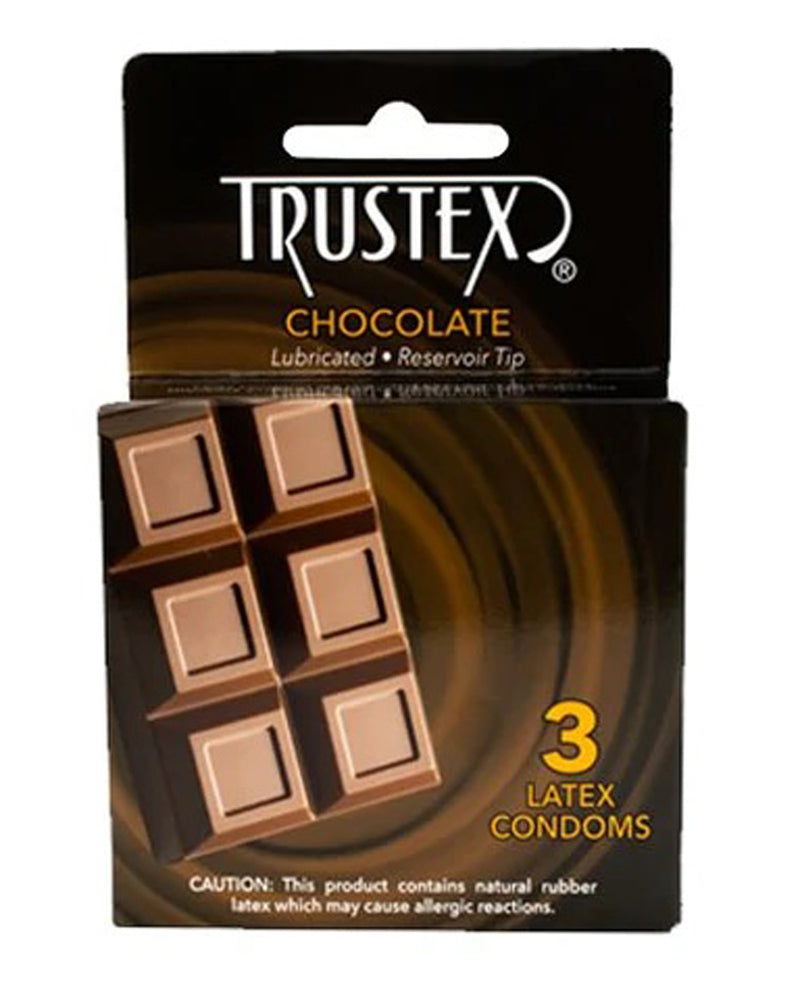 "Trustex Flavored Lubricated Condoms - 3 Pack - Chocolate AL-4020"