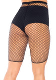 "Industrial Fishnet Biker Shorts - One Size - Black LA-8882BLK"