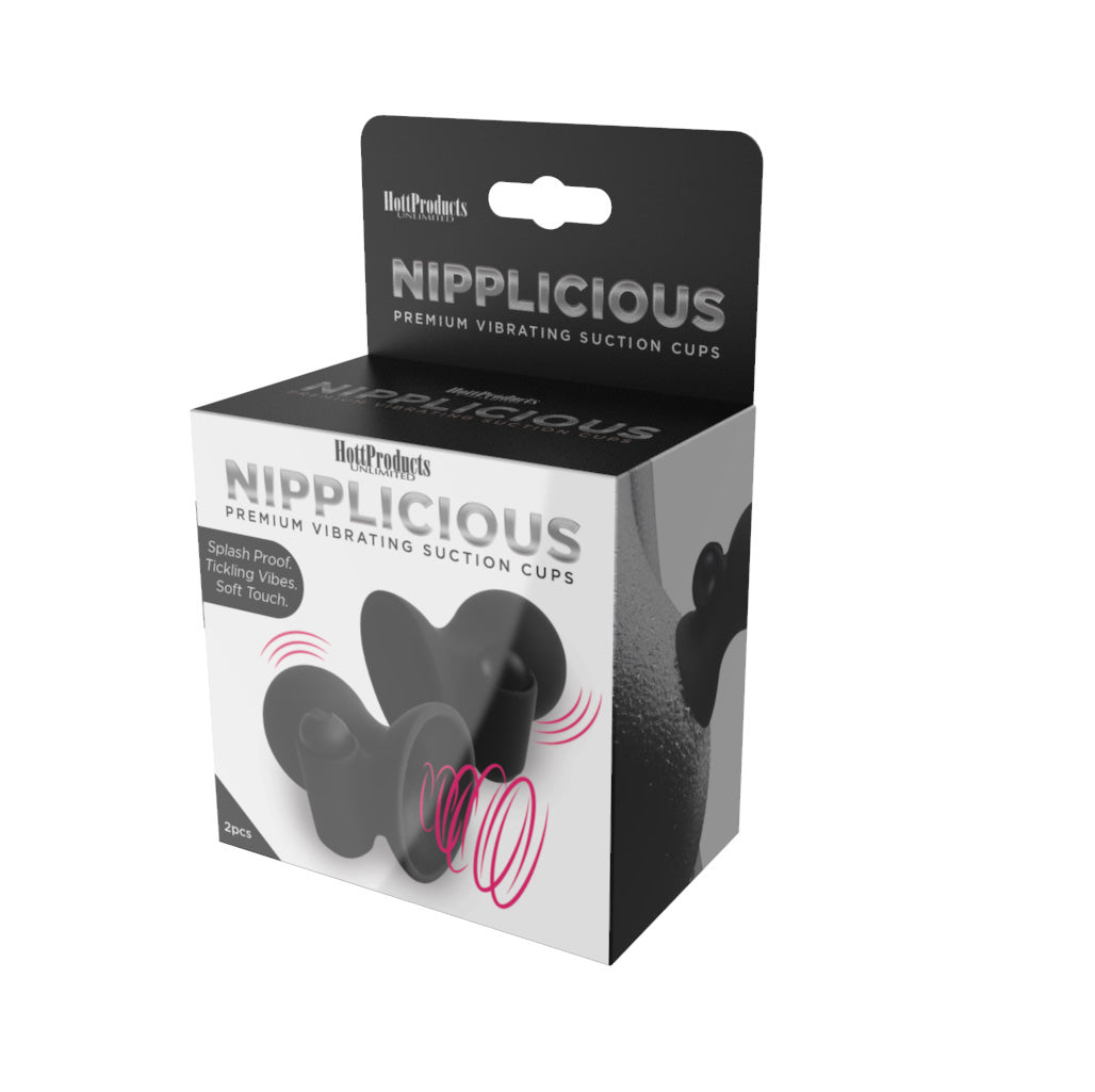 "Nipplicious - Vibrating Nipple Suction Cups - Black HTP3331"