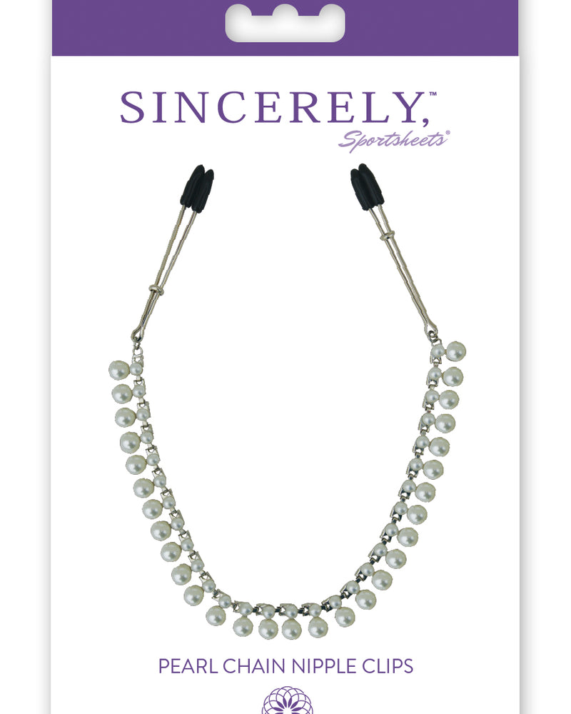 Sincerely Pearl Chain Nipple Clips
