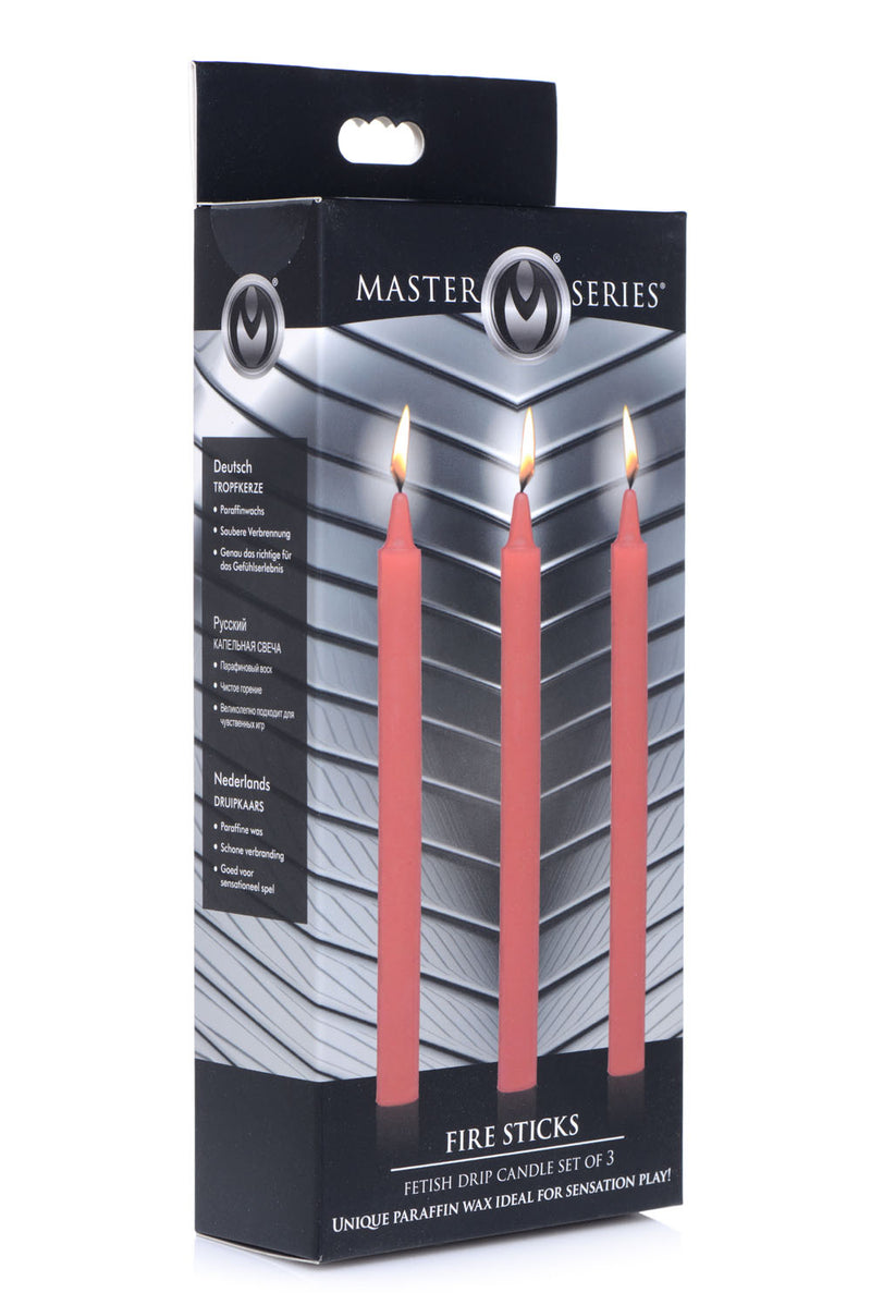 "Fetish Drip Candles 3pk - Red MS-AG364-RD"