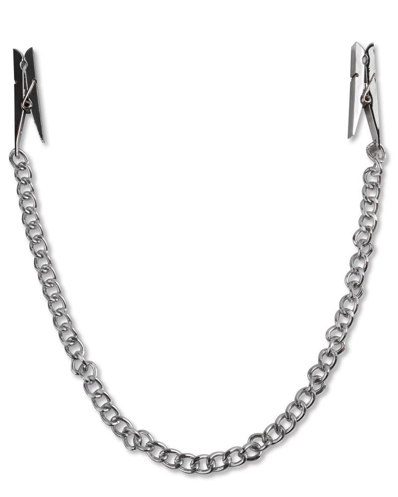 Fetish Fantasy Series Nipple Chain Clips - Silver