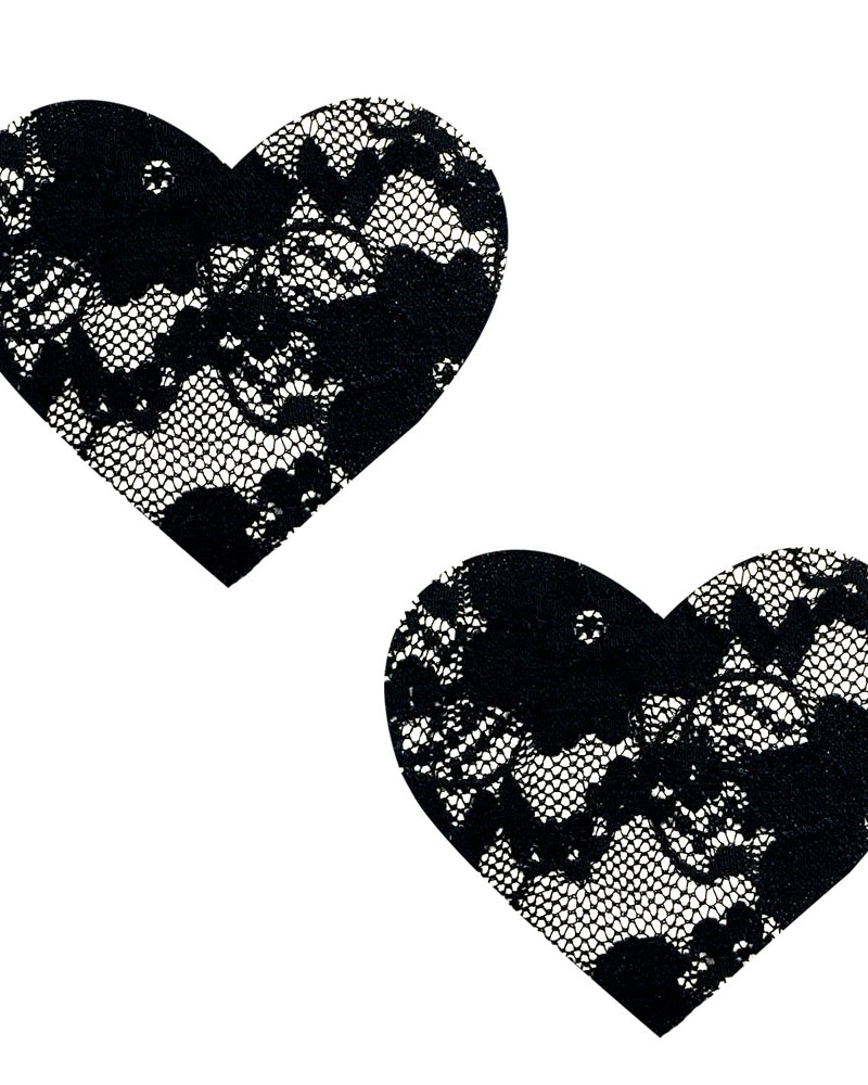 "Vogue Black Lace I Heart U Nipztix Pasties NN-BLA-LAC-NS"