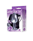 The 9's the Silver Starter Bejeweled Stainless Steel Plug - Violet