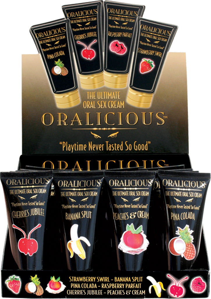 "Oralicious - 24 Piece P.O.P. Display - 2 Fl. Oz. Tubes - Assorted Flavors HTP2160-D"