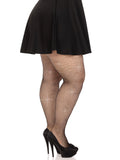 Colby Rhinestone Fishnet Tights - 1x/2x - Black