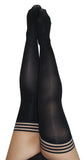 "Dana Lynn - Ribbed Thigh High - Size D - Black KX-1303D-BLK-D"