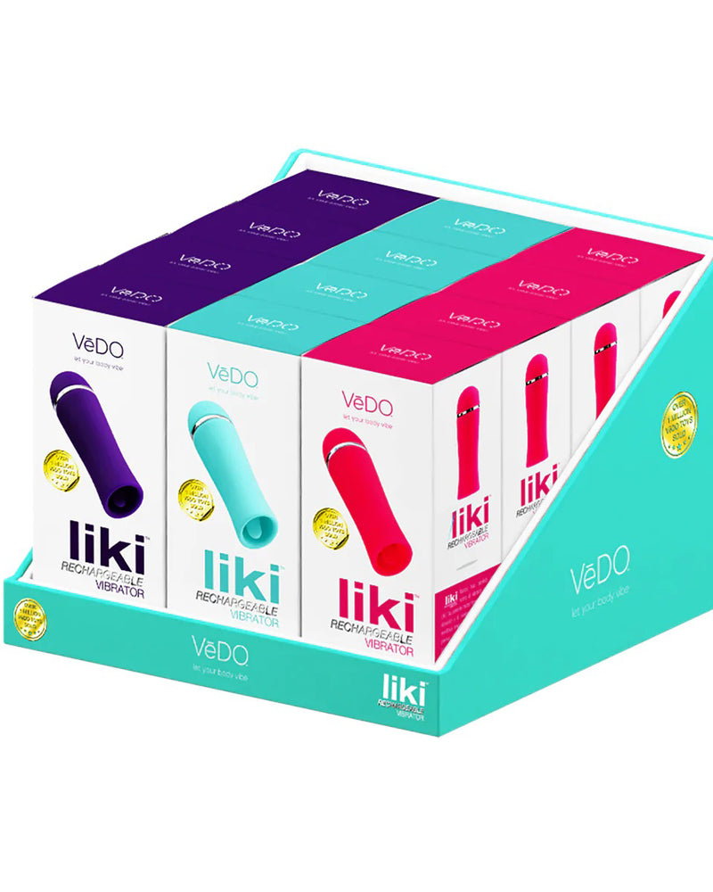 "Liki Rechargeable Flicker Vibe - 12 Piece Assorted Display VI-F1100"