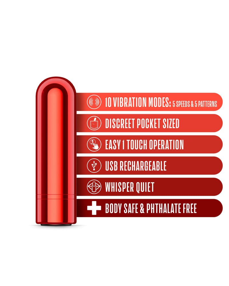 "Kool Vibes - Rechargeable Mini Bullet - Cherry BL-14308"