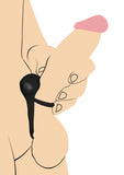 Bang - Silicone Cock Ring and Bullet With Remote Control - Black