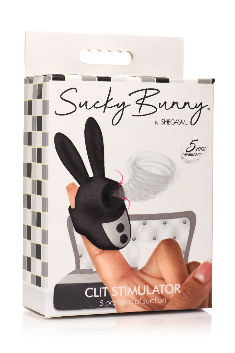 "Sucky Bunny Clit Stimulator - Black INM-AH465-BLK"