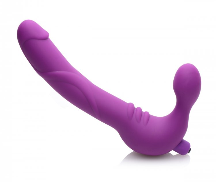 "Royal Revolver Vibrating Strapless Strap- on Dildo - Purple SU-AF456"