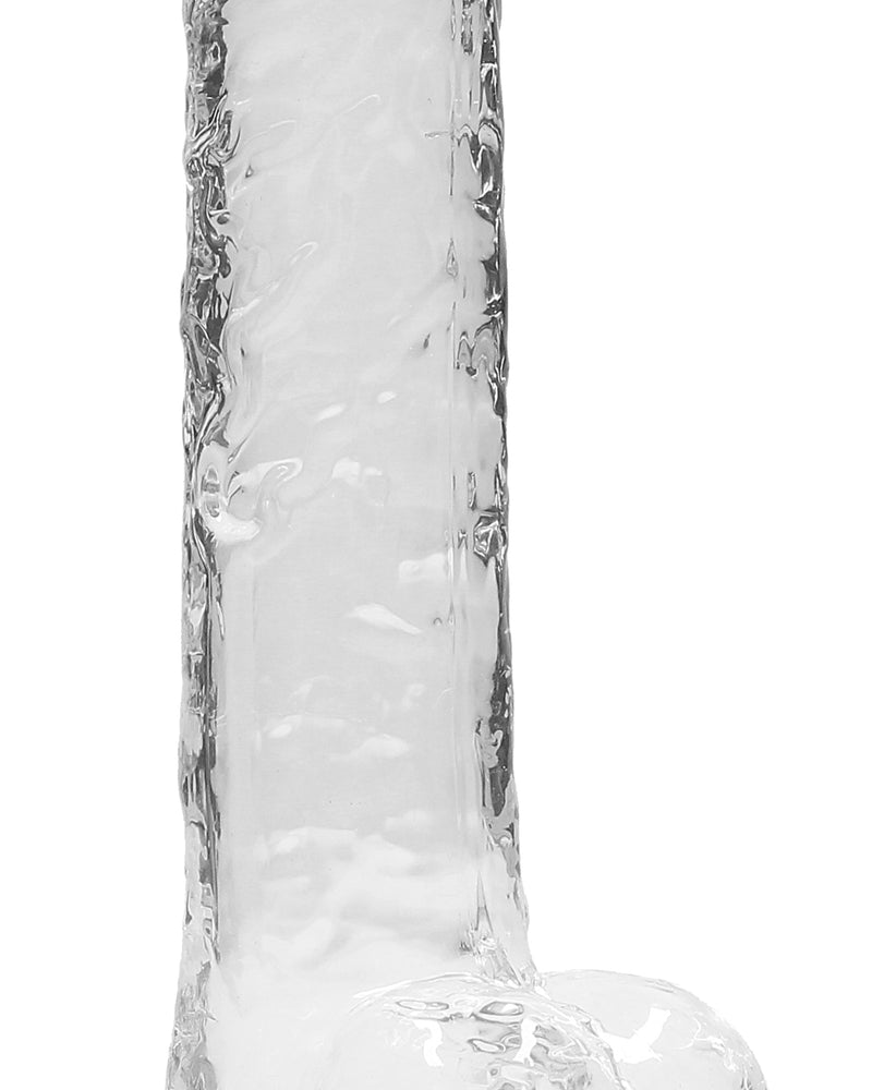 "8 Inch Realistic Dildo With Balls - Translucent SH-REA092TRA"