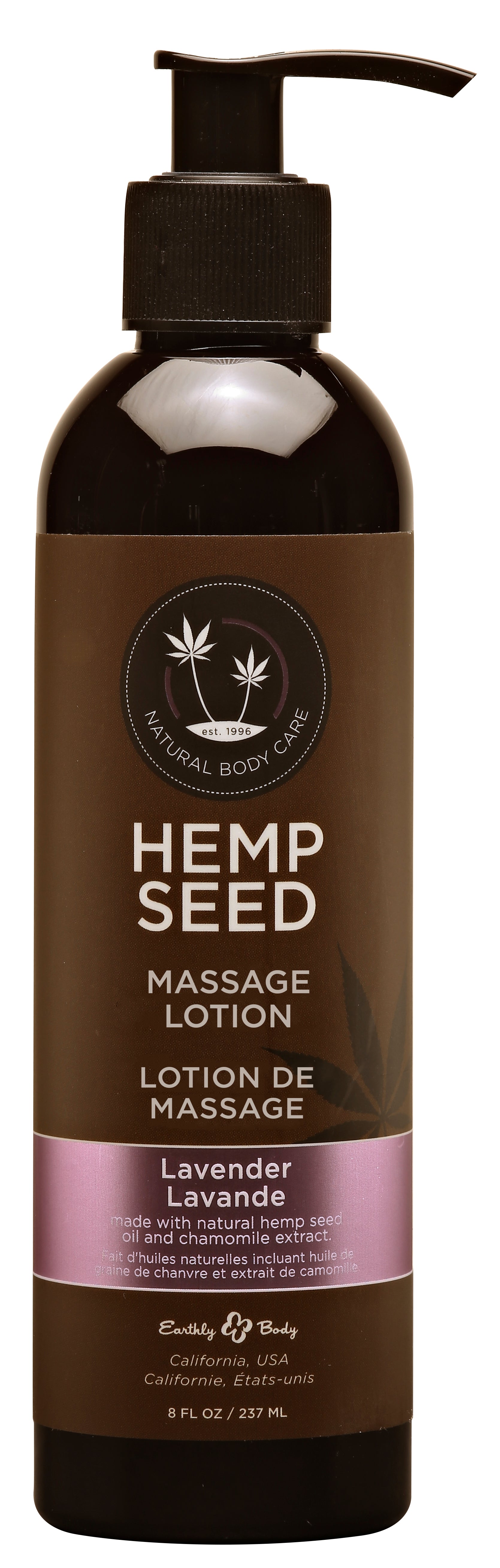 "Hemp Seed Massage Lotion - Lavender - 8 Fl. Oz. / 237ml EB-ML017"