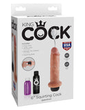 King Cock 6 Inch Squirting Cock - Flesh