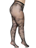 "Butterfly Net Tights - 1x/2x - Black LA-1412XBLK1X2"