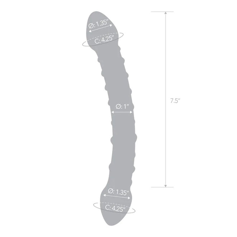 "Double Trouble Glass Dildo GLAS-16"