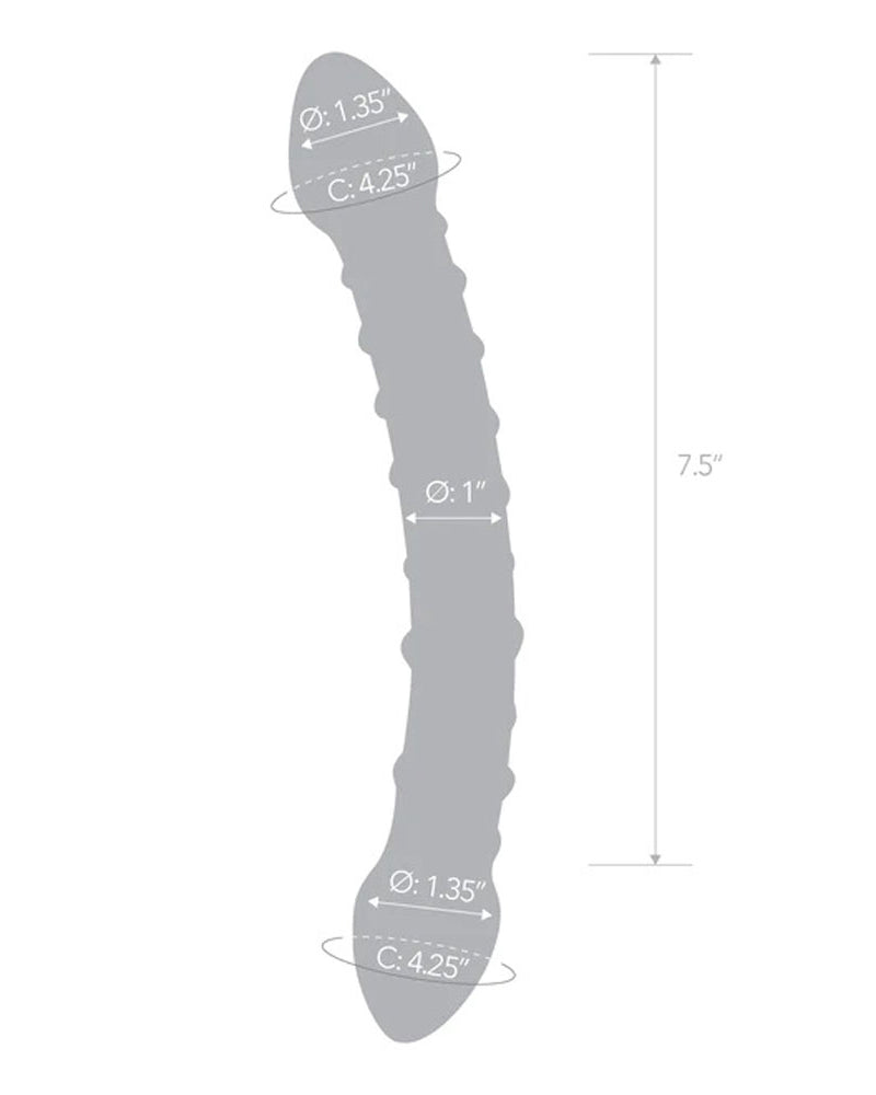 "Double Trouble Glass Dildo GLAS-16"