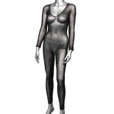 Radiance Crotchless Full Body Suit - One Size - Black