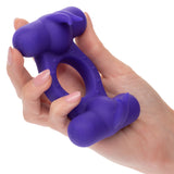 Silicone Rechargeable Triple Orgasm Enhancer - Purple