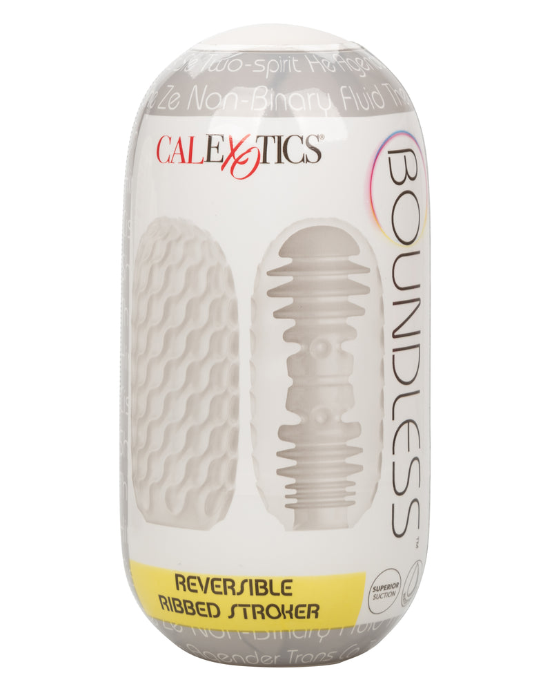 Boundless Reversible Ribbed Stroker - Clear