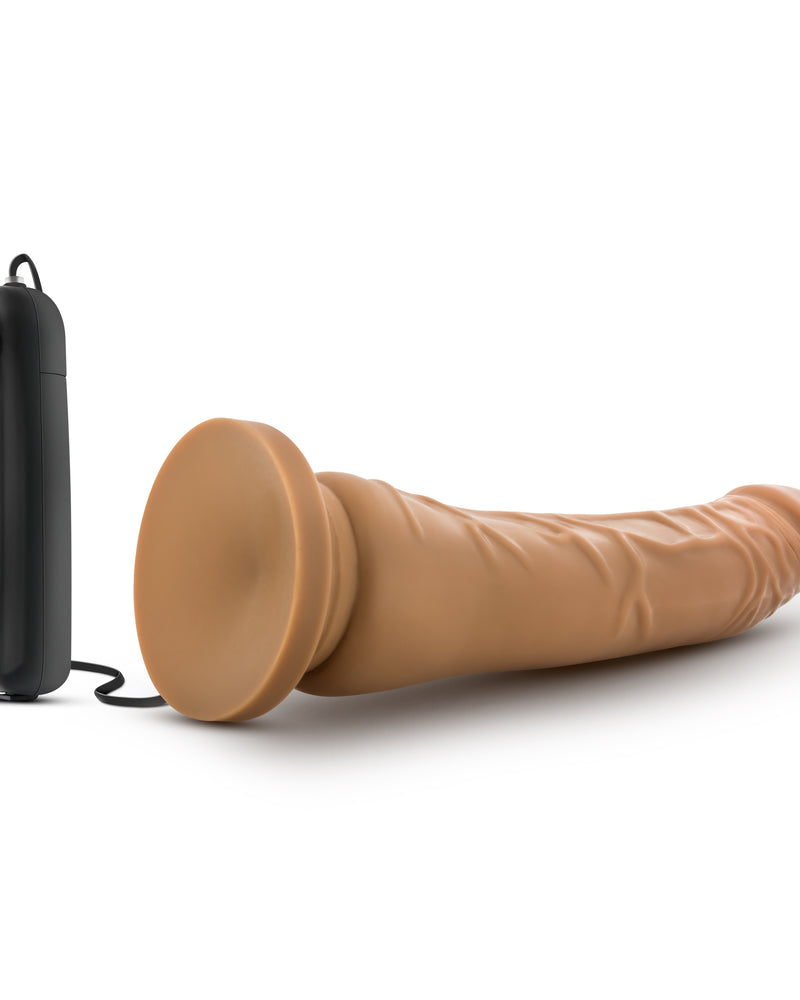 Dr. Skin - 8.5 Inch Vibrating Realistic Cock With Suction Cup - Mocha