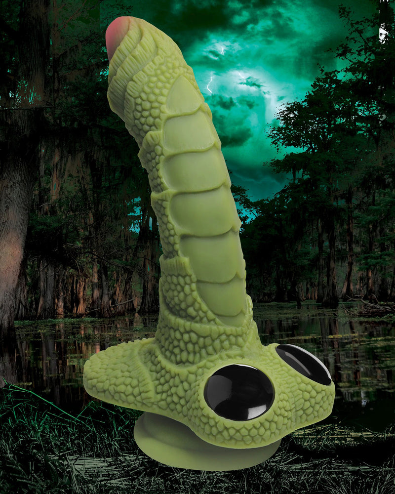 "Swamp Monster Green Scaly Silicone Dildo CC-AH055-GRN"