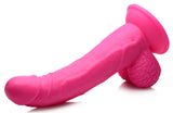 Pop Pecker 7.5 Inch Dildo With Balls - Pink