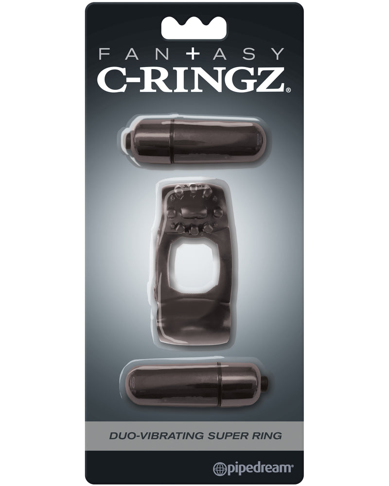 Fantasy C-Ringz Duo-Vibrating Super Ring Black