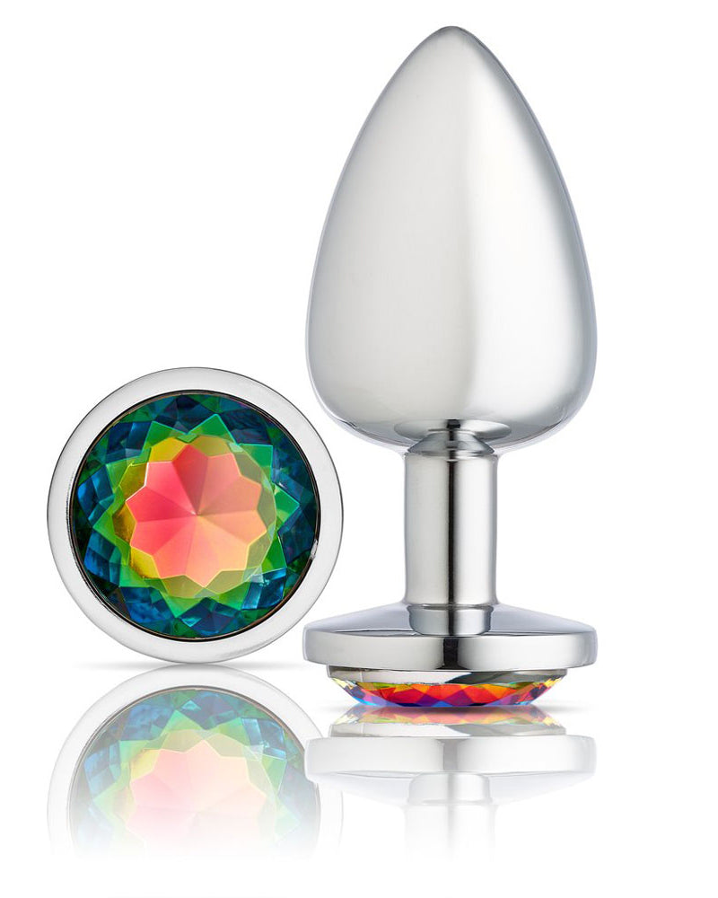 Cloud 9 Novelties Gems Silver Chromed Anal Plug - Large