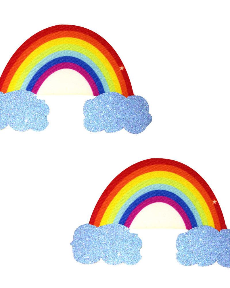 "Rainbow Glitter Cloud Pasties NN-FA-RAI-NS"