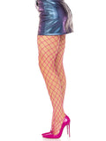 Spandex Diamond Net Tights - One Size - Magenta