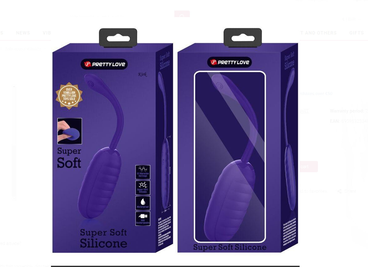 "Kirk Rechargeable Vibrating Egg - Purple BI-014654-3"