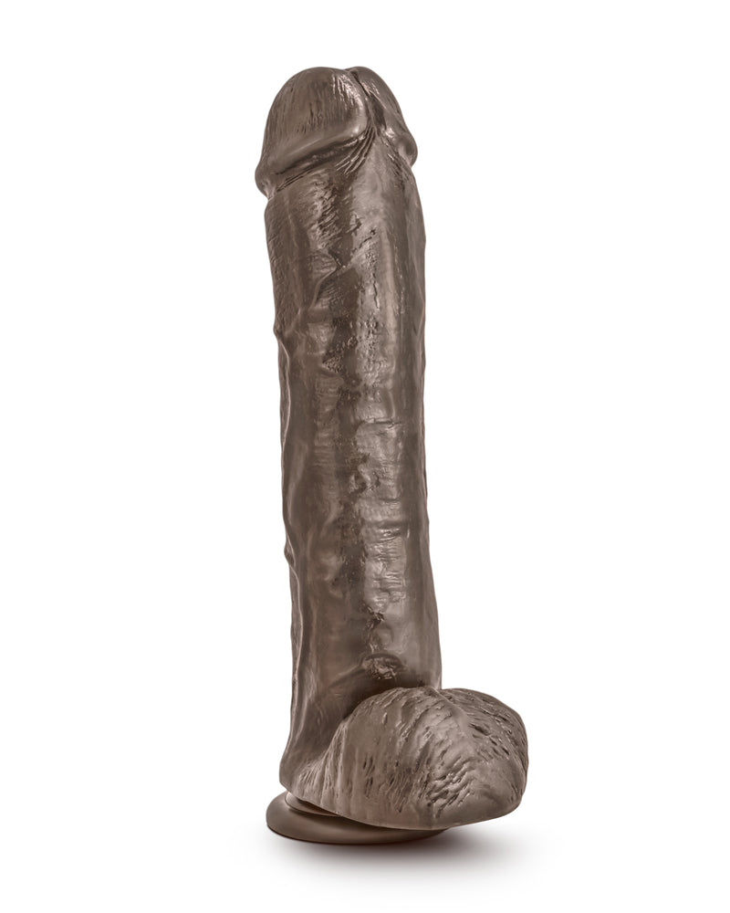 "Dr. Skin Mr. Savage 11.5 Inch Dildo with Suction Cup - Chocolate BL-15426"