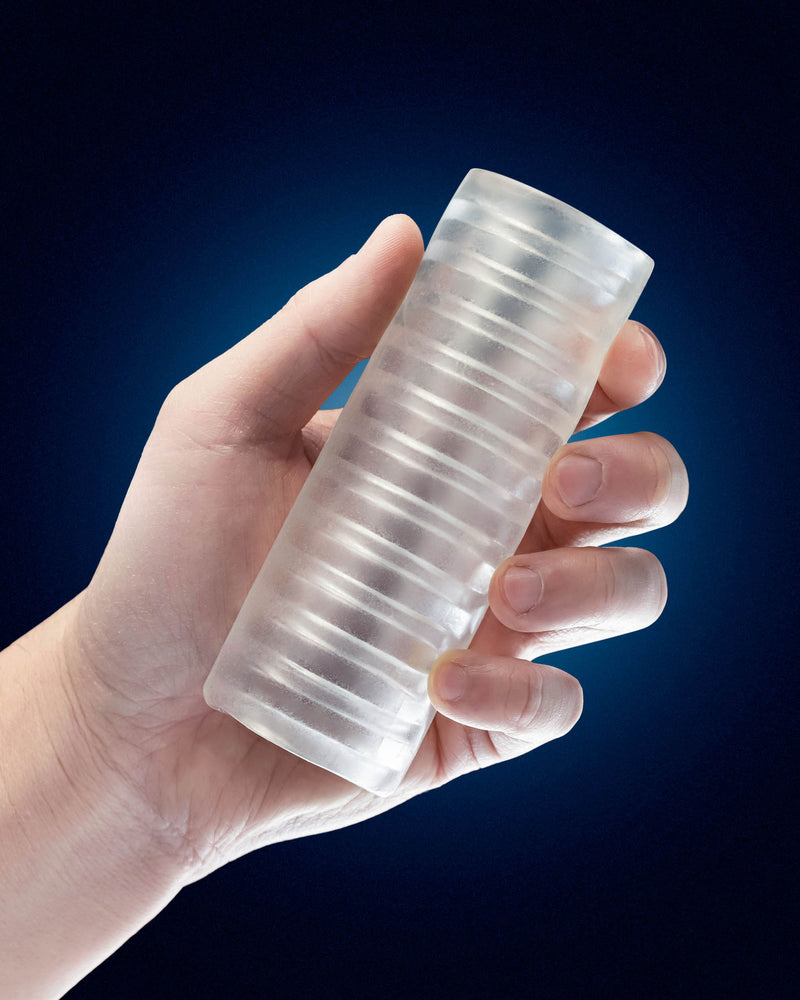 "Rize - Ribz - Glow in the Dark Self - Lubricating Stroker - Clear BL-06309"