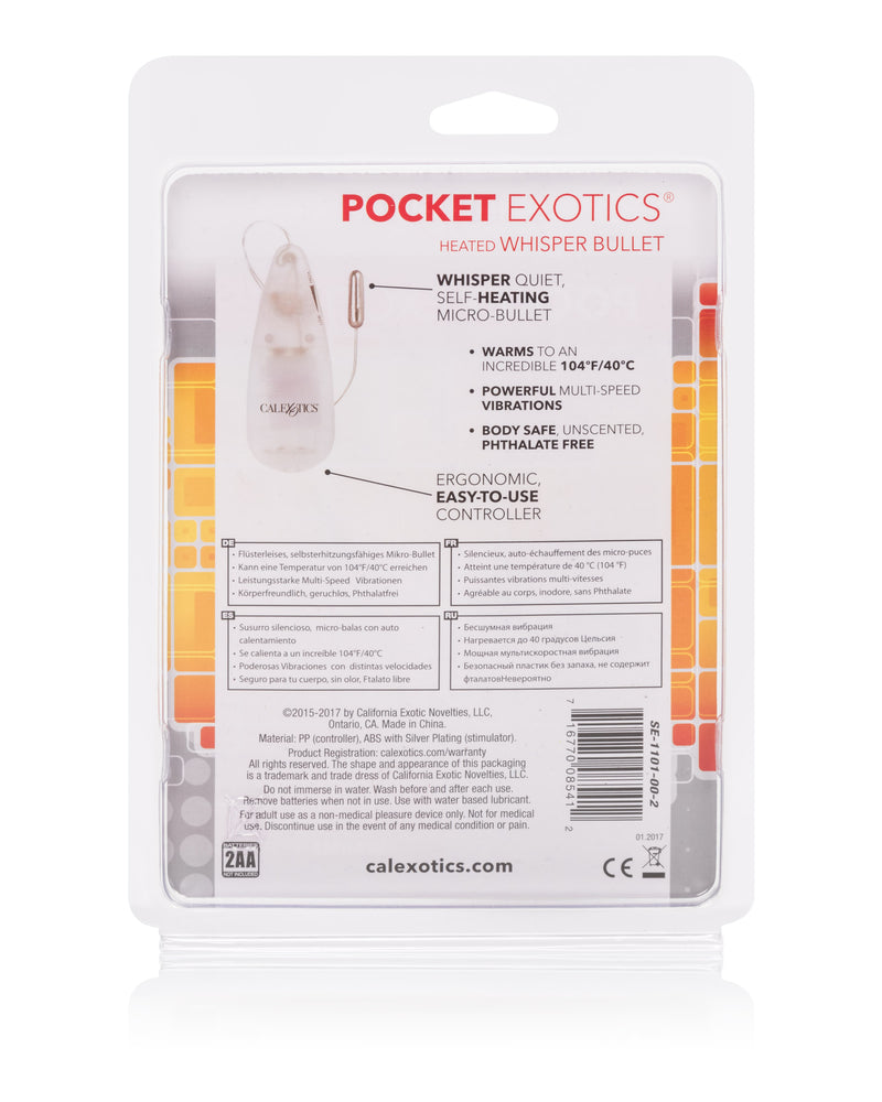 Pocket Exotics Heated Whisper Bullet - Clear