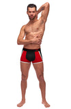 Retro Sport Panel Short - Small - Black/ Red