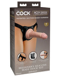 King Cock Elite Beginner's Silicone Body Dock Kit - Harness and 6 Inch Dildo - Light