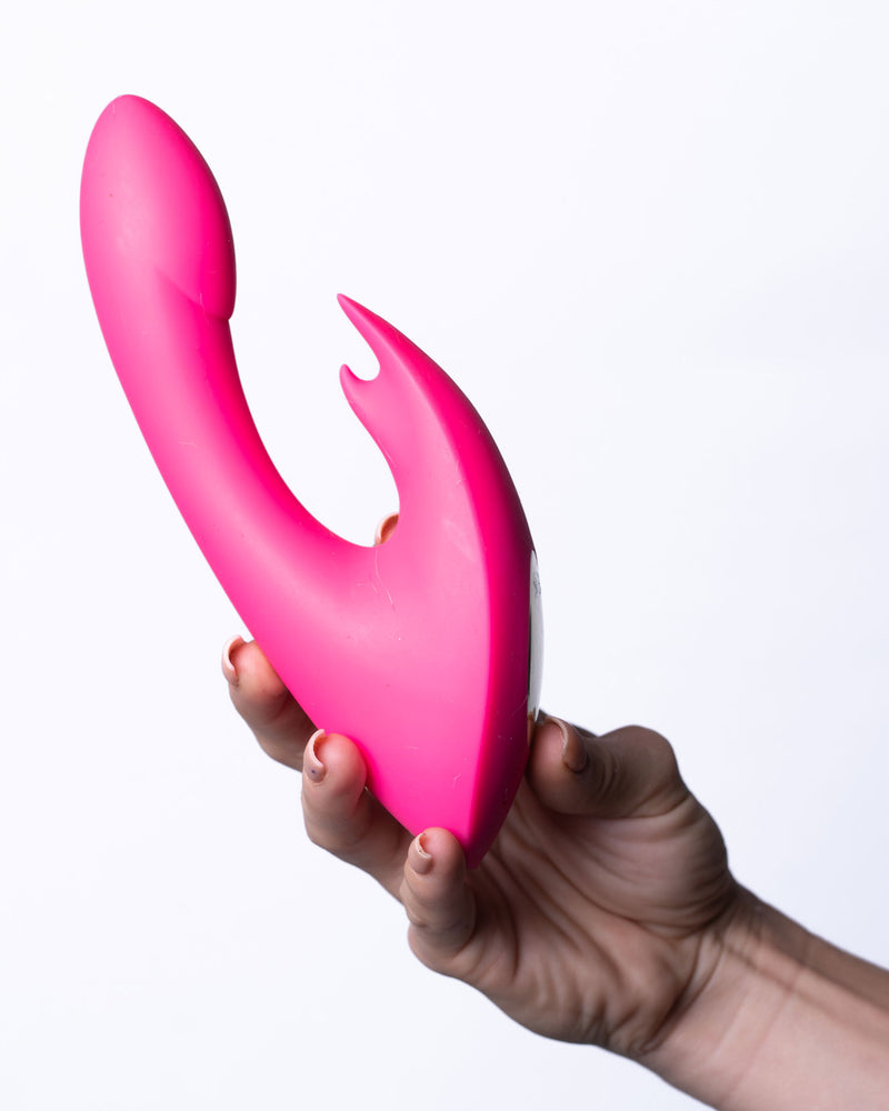 "Leah USB Rechargeable Silicone 10-Function Rabbit Vibrator - Pink MTMA1605-P1"