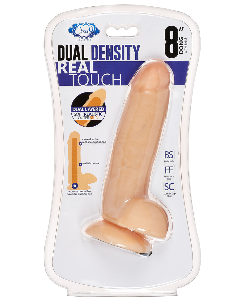 8" Dual Density Real Touch Thick with Realistic Painted Veins and Balls - White