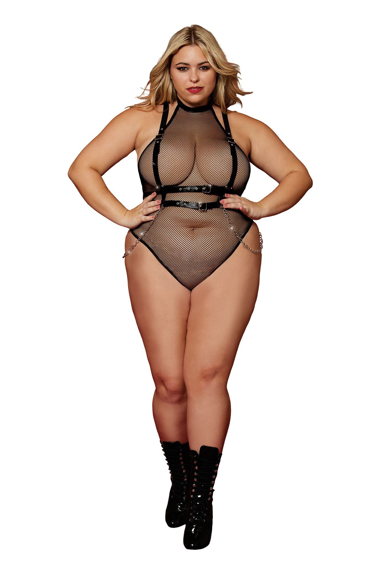 Teddy and Harness - Queen Size - Black